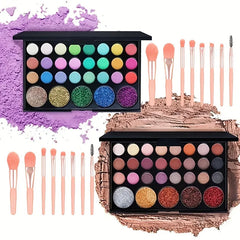 29 Colors Glitter Eyeshadow Palette Matte Waterproof Long Lasting Pressed Powder Cosmetics Kit Fashion Women MakeUp Tools