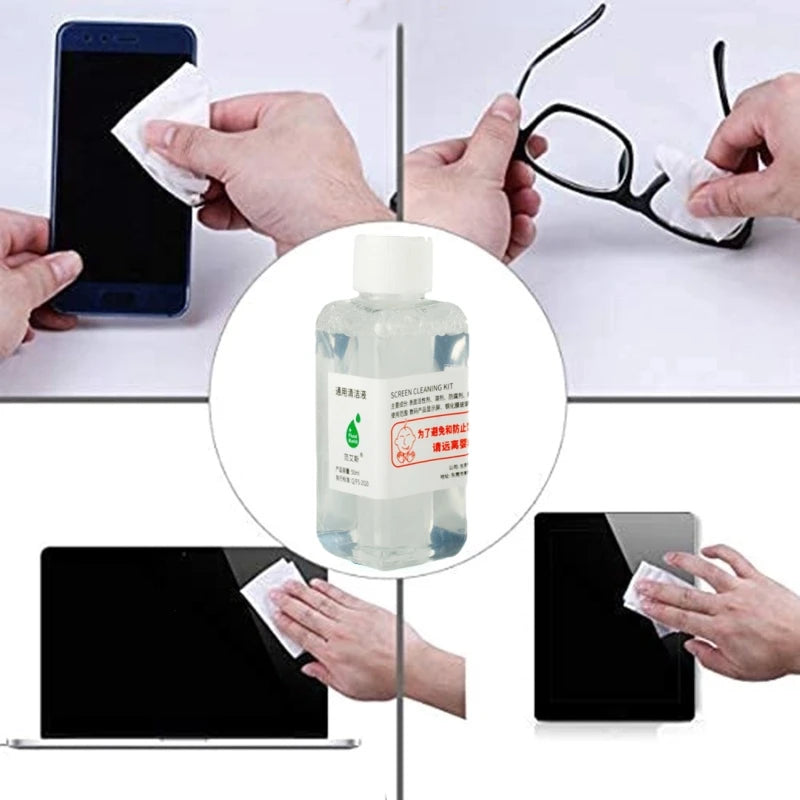 50ml Universal Screen Cleaning Liquid Portable Laptop Monitor Mobile Phone Cleaner Replacement Liquid Glass Screen Cleaning