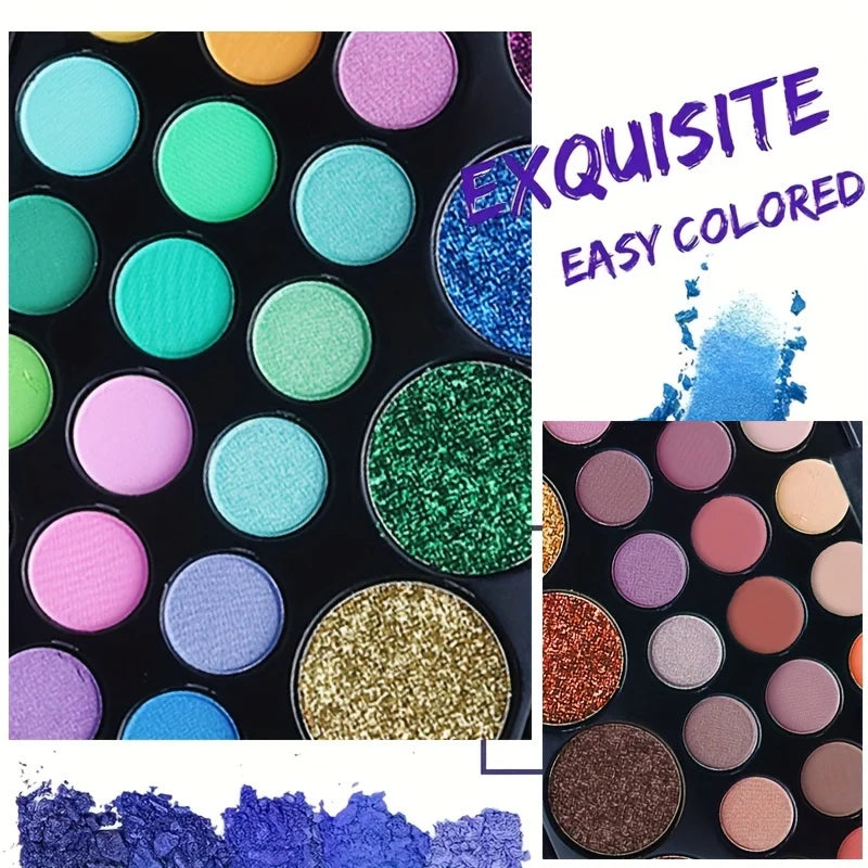 29 Colors Glitter Eyeshadow Palette Matte Waterproof Long Lasting Pressed Powder Cosmetics Kit Fashion Women MakeUp Tools