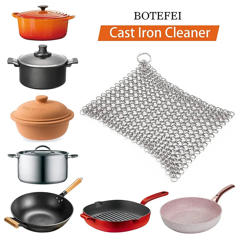 316 Cast Iron Cleaner Kitchen Clean Pot Pans Stainless Steel Washing Supplies Microwave Cleaner Cleaning Tools Household Goods