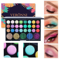 29 Colors Glitter Eyeshadow Palette Matte Waterproof Long Lasting Pressed Powder Cosmetics Kit Fashion Women MakeUp Tools