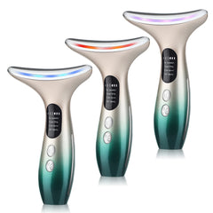 Neck Face Beauty Device 3 Colors LED Photon Therapy Skin Tighten Reduce Double Chin Anti Wrinkle Remove Skin Care Tools