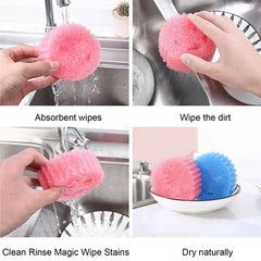 Dish Washing Sponge Kitchen Cleaning Cloth Strong Scouring Pad Miracle Sponge Household Kitchen Magic Cleaning Wipe Sponge