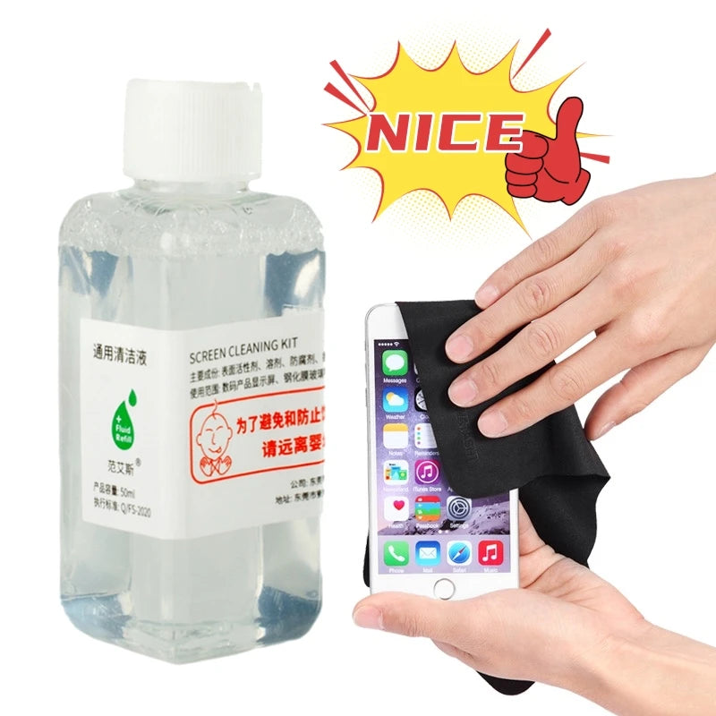 50ml Universal Screen Cleaning Liquid Portable Laptop Monitor Mobile Phone Cleaner Replacement Liquid Glass Screen Cleaning